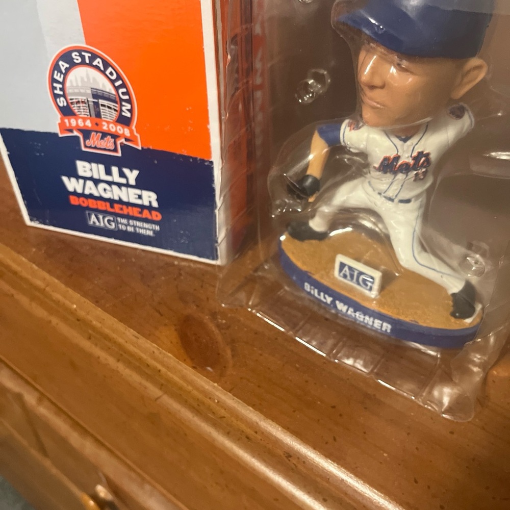 NY Mets Billy Wagner Bobblehead. 1964-2008 Shea Limited Edition. W/Box Defective